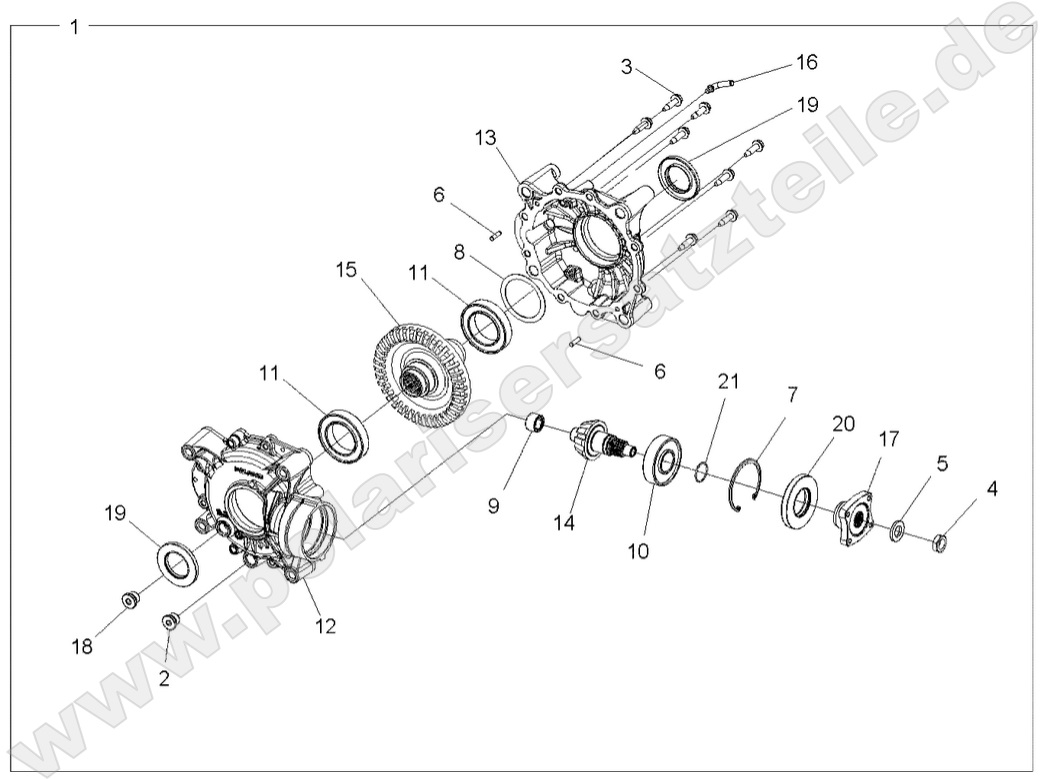 DRIVE TRAIN, REAR GEARCASE INTERNALS DRIVE TRAIN, REAR GEARCASE INTERNALS