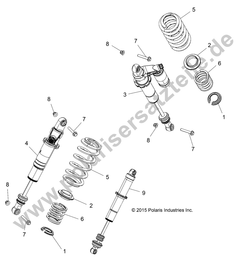 SUSPENSION, REAR SHOCK MOUNTING SUSPENSION, REAR SHOCK MOUNTING