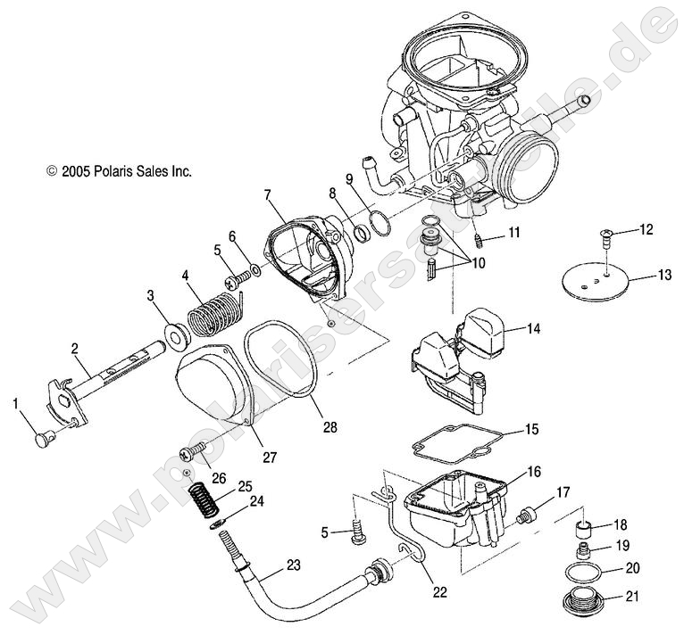 ENGINE, CARBURETOR, LOWER