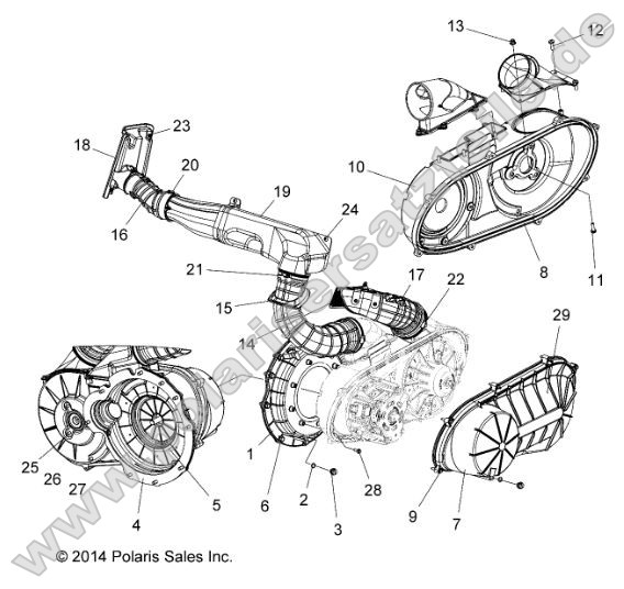 Body, Clutch Cover and Ducting Body, Clutch Cover and Ducting