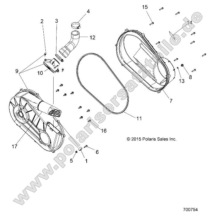 Drive Train, Clutch Cover and Ducting