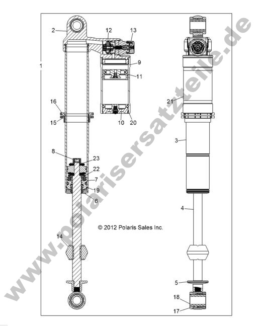 SUSPENSION, FRONT SHOCK SUSPENSION, FRONT SHOCK