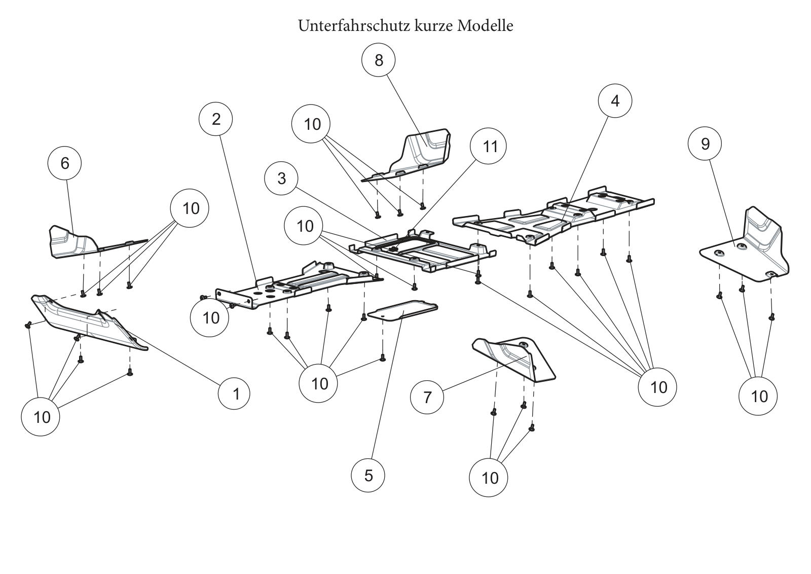 Unterfahrschutz kurze Modelle
