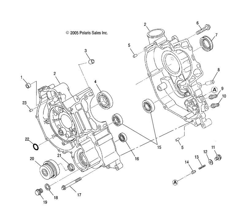 ENGINE, CRANKCASE