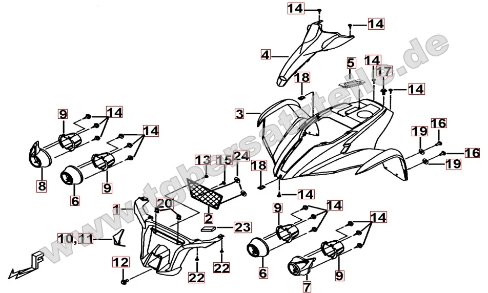 Frontverkleidung - Tankabdeckung Frontverkleidung - Tankabdeckung