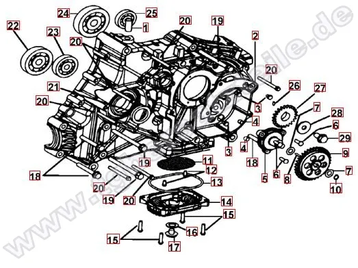 Motorgehäuse rechts