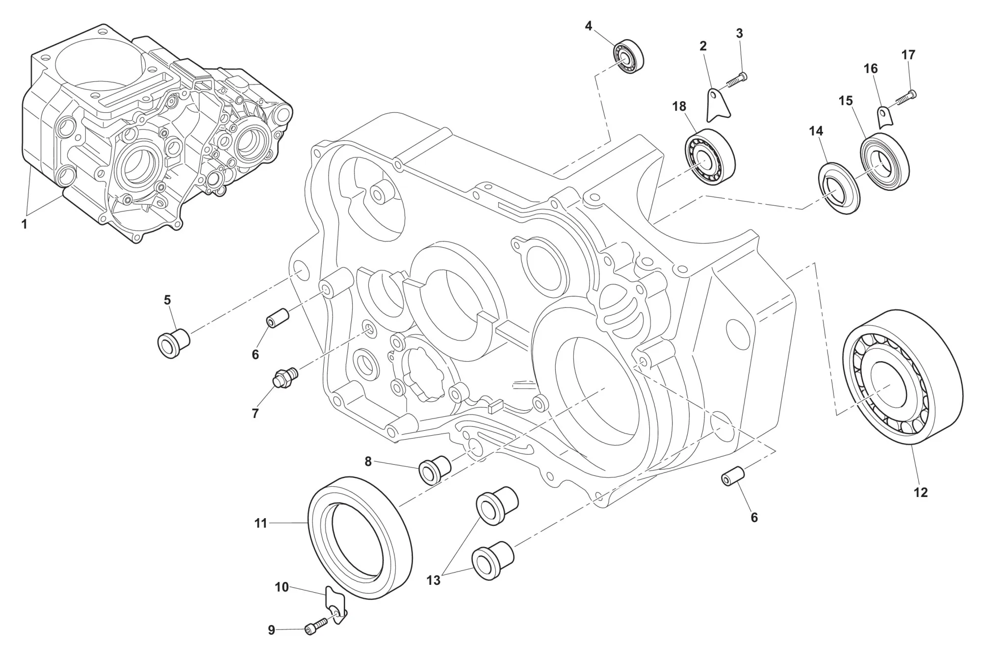 Motorgehäuse rechts