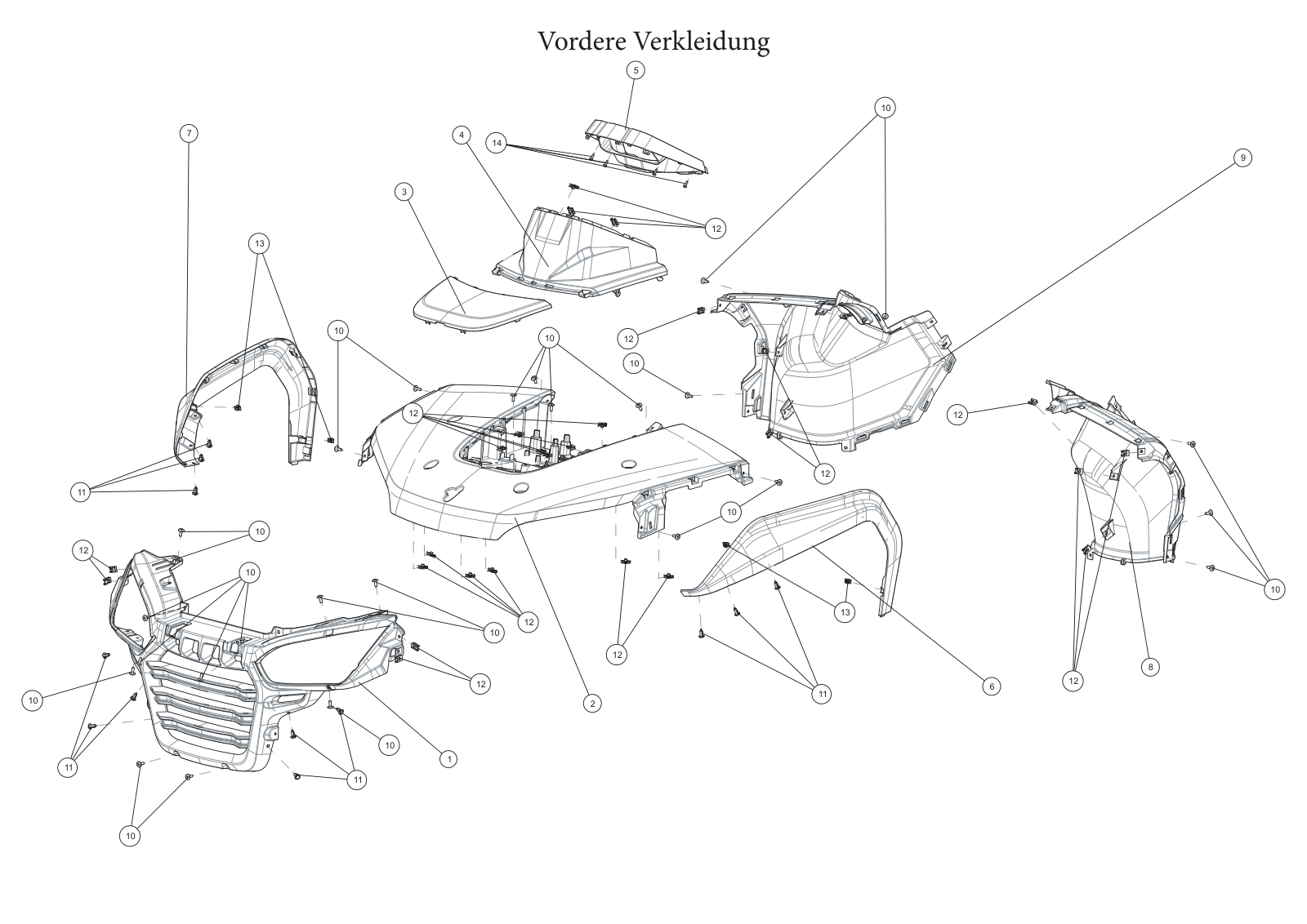 Vordere Verkleidung Vordere Verkleidung