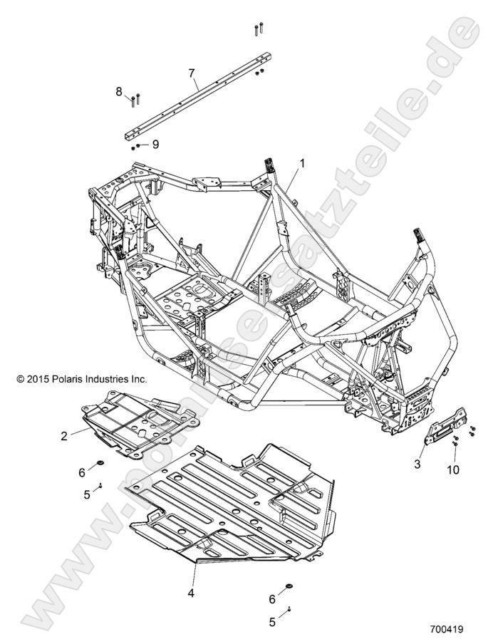 CHASSIS, MAIN FRAME AND SKID PLATE