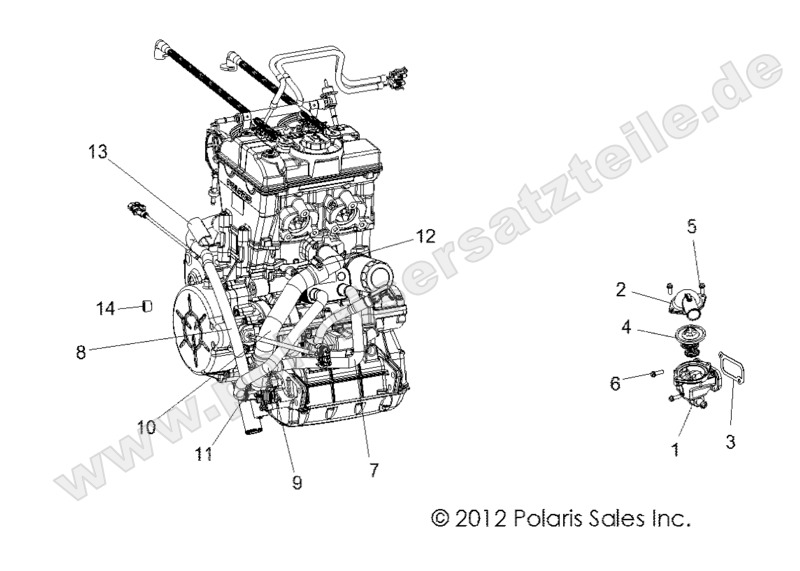 ENGINE, COOLING, THERMOSTAT and BYPASS ENGINE, COOLING, THERMOSTAT and BYPASS