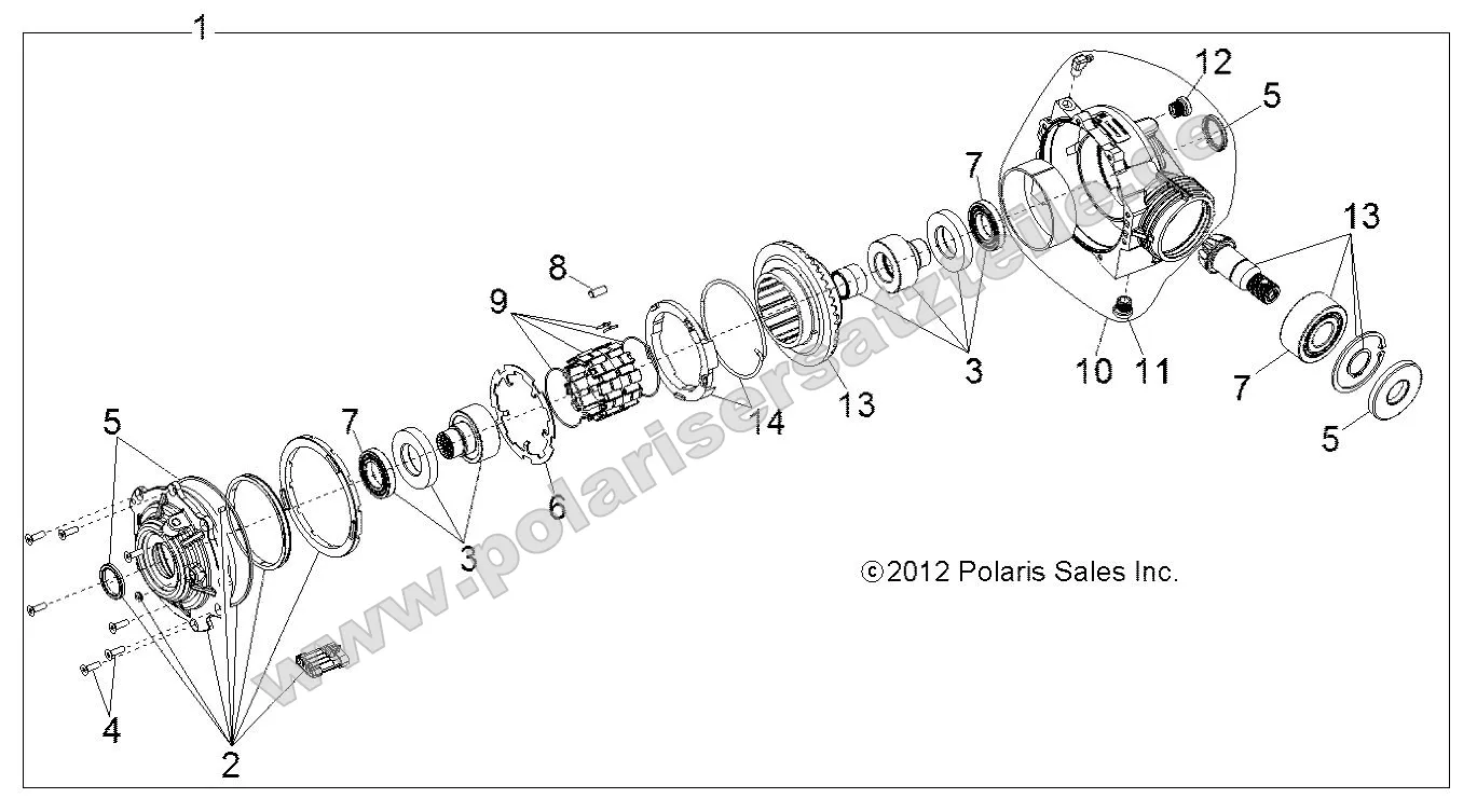 Drive Train, Front Gearcase Internals Drive Train, Front Gearcase Internals