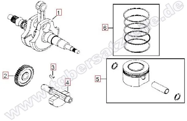 Kurbelwelle-Kolben Kurbelwelle-Kolben