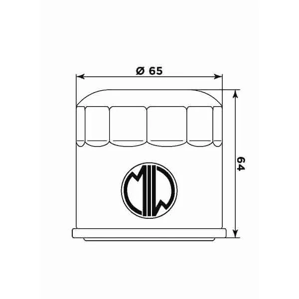 Meiwa Ölfilter MIW H1015 - Honda, Kawasaki, Suzuki, Triumph, Yamaha