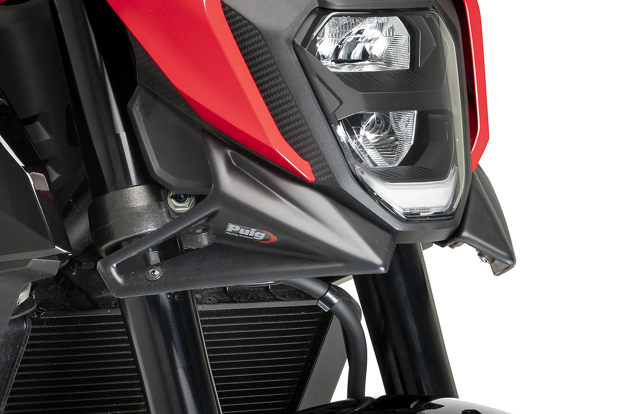 Puig Naked Front Downforce Spoiler - schwarz matt - Honda CB 500 Hornet 2024-26 - 21936J
