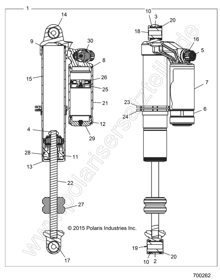 SUSPENSION, FRONT SHOCK INTERNALS SUSPENSION, FRONT SHOCK INTERNALS