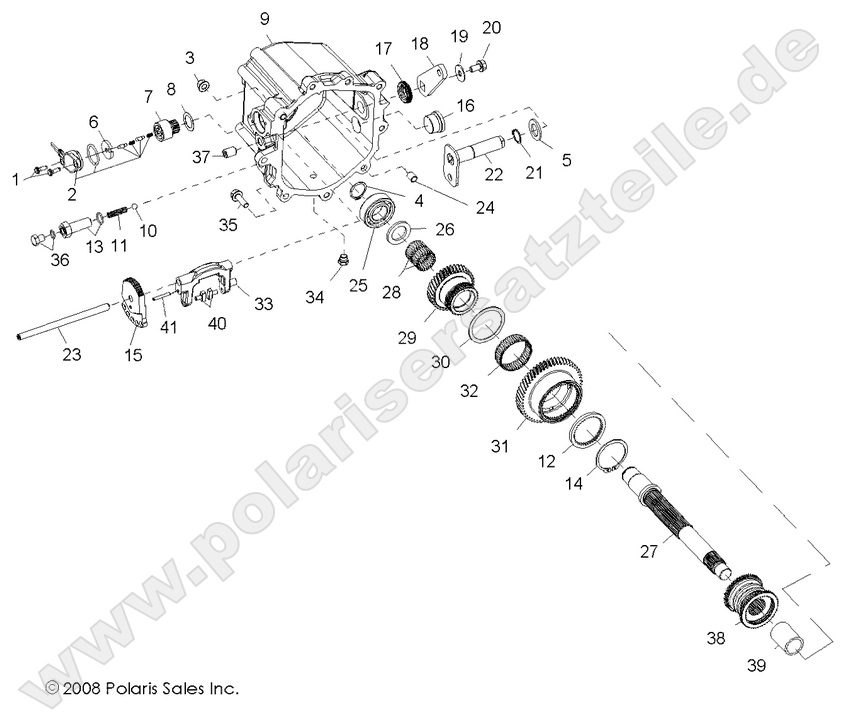 drive train main gearcase internal components 2