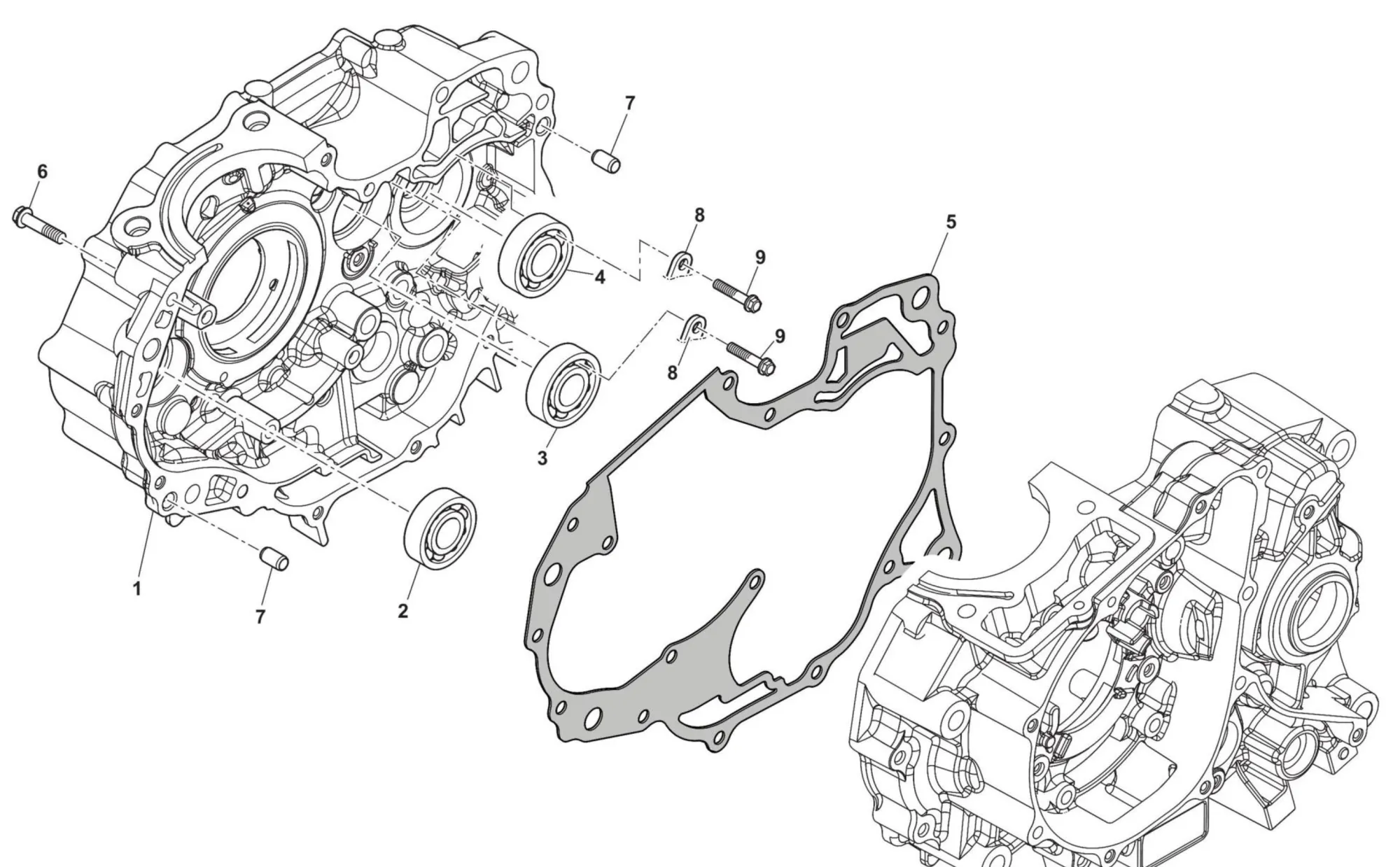 Motorgehäuse rechts Motorgehäuse rechts