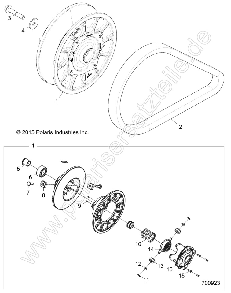 DRIVE TRAIN, SECONDARY CLUTCH DRIVE TRAIN, SECONDARY CLUTCH
