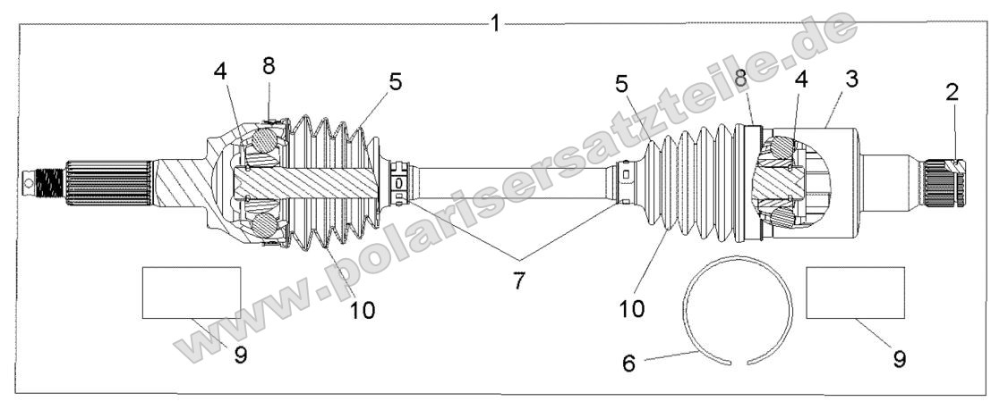 DRIVE TRAIN, REAR HALF SHAFT DRIVE TRAIN, REAR HALF SHAFT