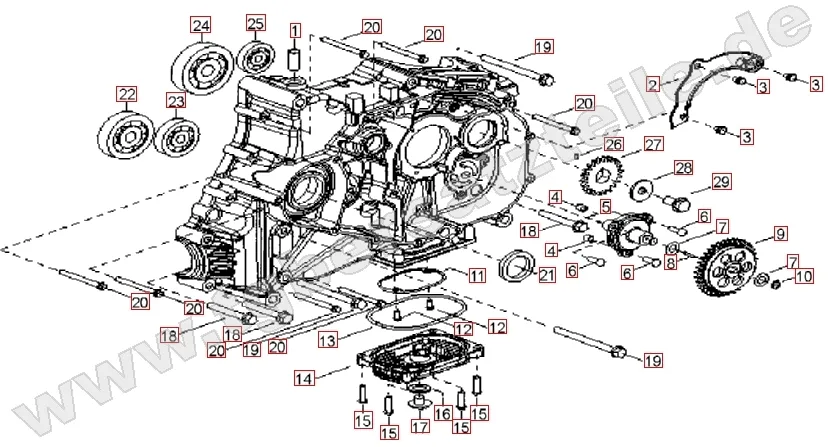 Motorgehäuse rechts Motorgehäuse rechts
