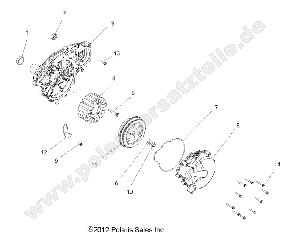 ENGINE, STATOR and FLYWHEEL ENGINE, STATOR and FLYWHEEL