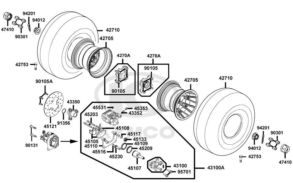 Räder hinten mit Bremse Räder hinten mit Bremse
