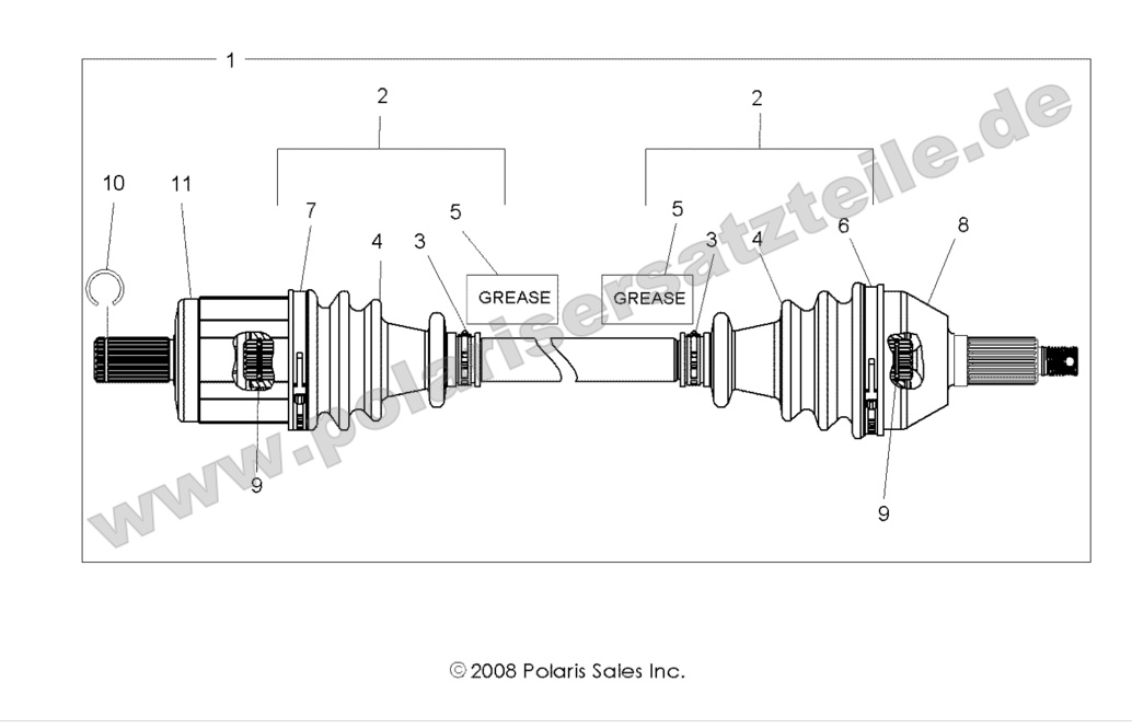 DRIVE TRAIN, FRONT HALF SHAFT DRIVE TRAIN, FRONT HALF SHAFT