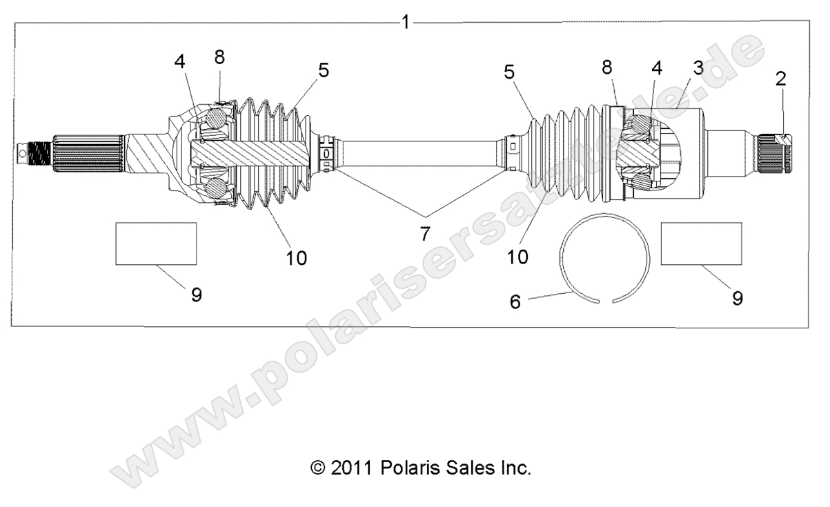 DRIVE TRAIN, REAR HALF SHAFT DRIVE TRAIN, REAR HALF SHAFT