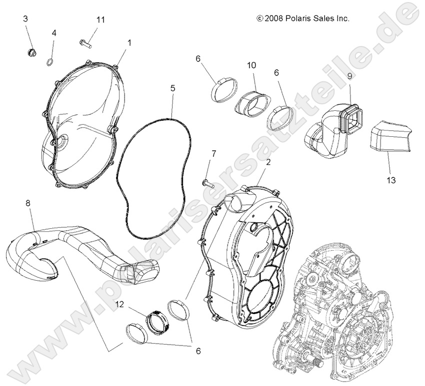 BODY, CLUTCH COVER BODY, CLUTCH COVER