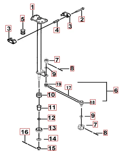 Lenksäule-Spurstange