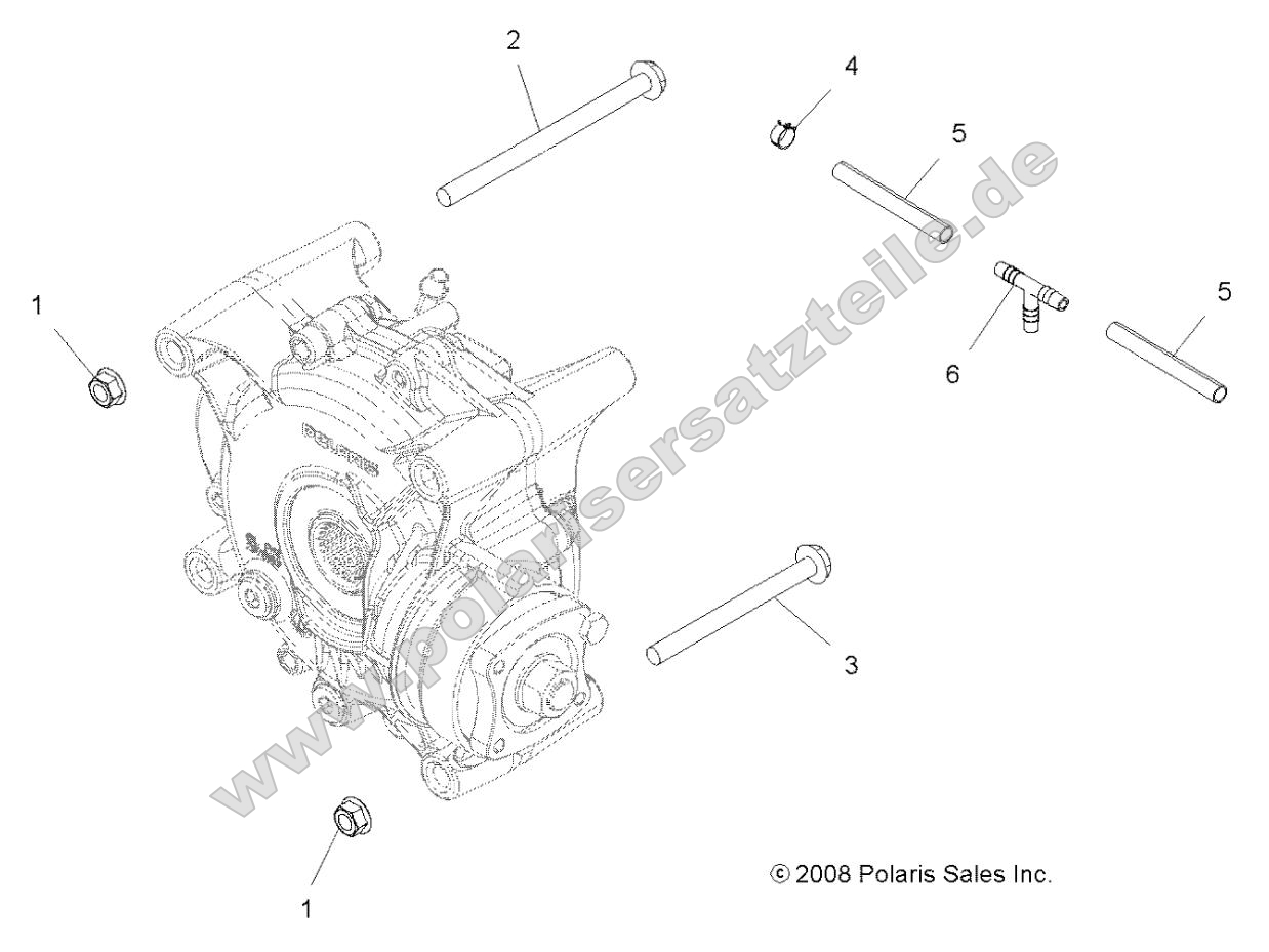 Drive Train, Gearcase Mounting, Rear