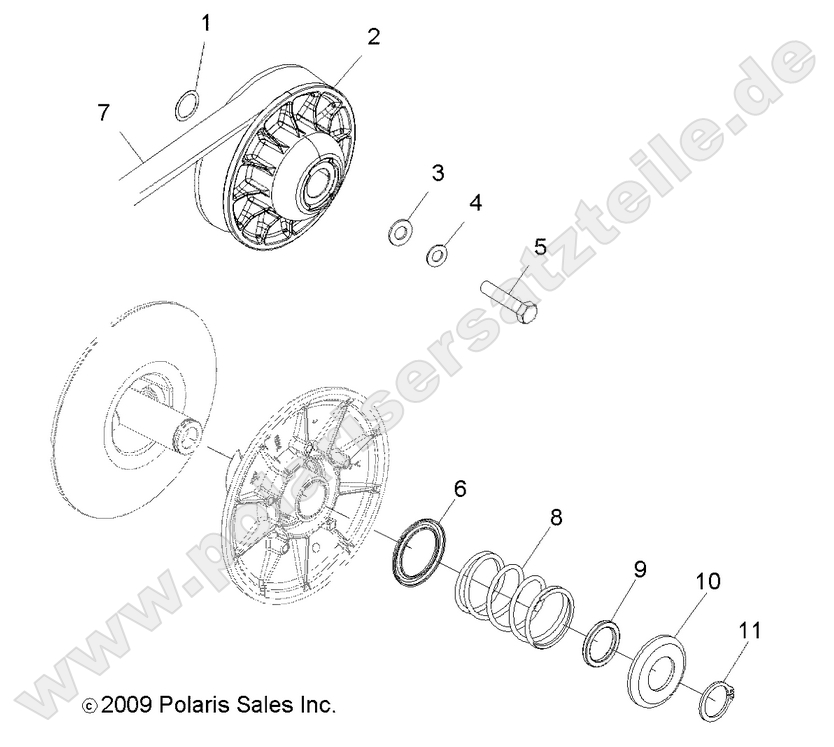 DRIVE TRAIN, SECONDARY CLUTCH DRIVE TRAIN, SECONDARY CLUTCH