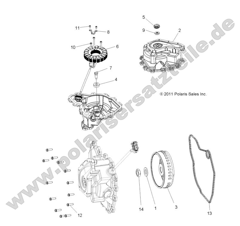 ENGINE, STATOR COVER and FLYWHEEL ENGINE, STATOR COVER and FLYWHEEL