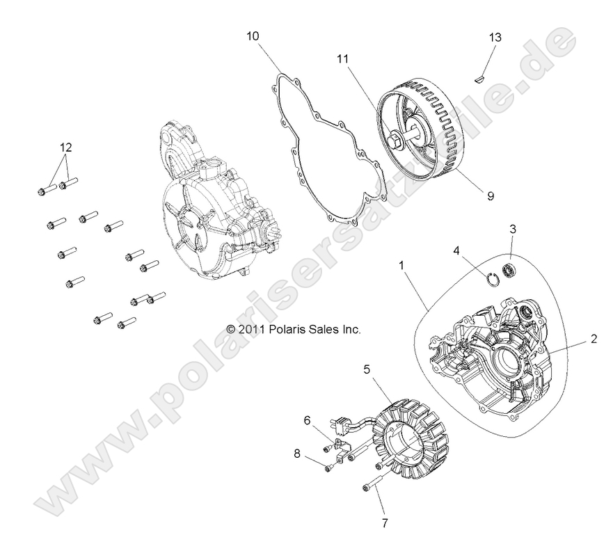 ENGINE, STATOR and COVER ENGINE, STATOR and COVER