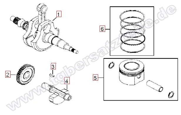 Kurbelwelle-Kolben Kurbelwelle-Kolben