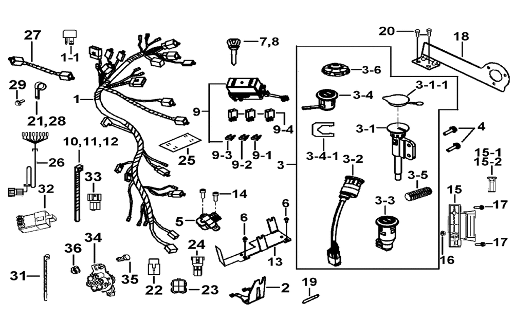 Kabelbaum, Elektrik & Schlosssatz Kabelbaum, Elektrik & Schlosssatz
