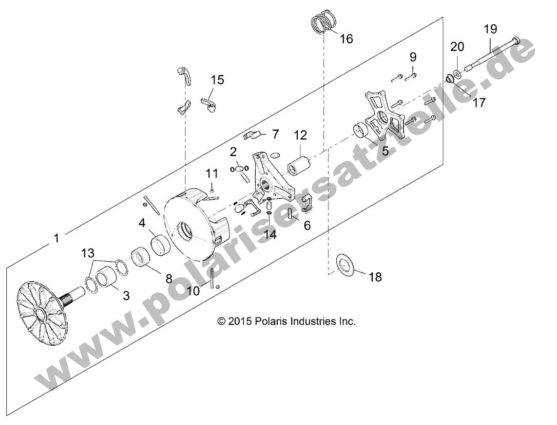 DRIVE TRAIN, PRIMARY CLUTCH DRIVE TRAIN, PRIMARY CLUTCH