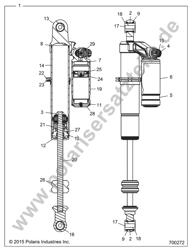 SUSPENSION, REAR SHOCK INTERNALS SUSPENSION, REAR SHOCK INTERNALS