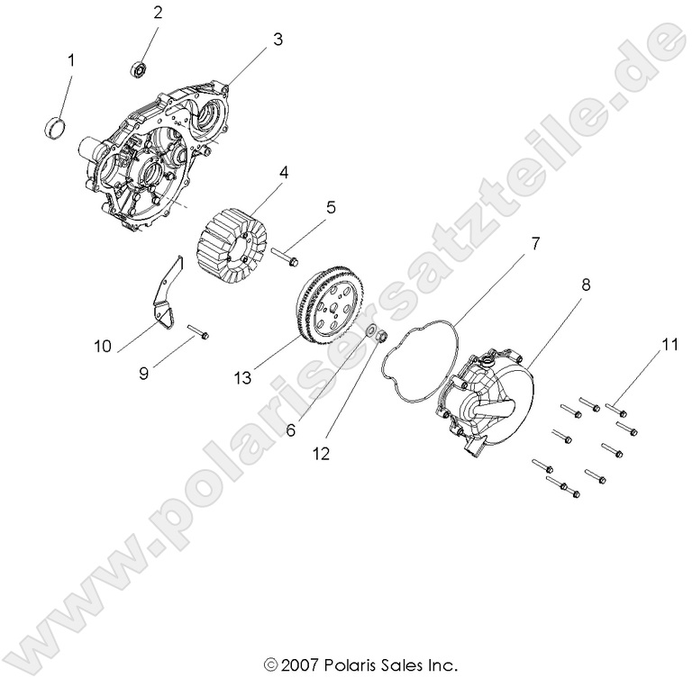 ENGINE, STATOR and FLYWHEEL ENGINE, STATOR and FLYWHEEL
