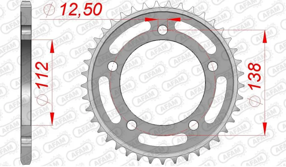 afam_kettenrad_hinten_10627 AFAM Kettensatz Stahl 520 XMR3 17x38 - Honda ADV 750 X-ADV DCT 2017-22