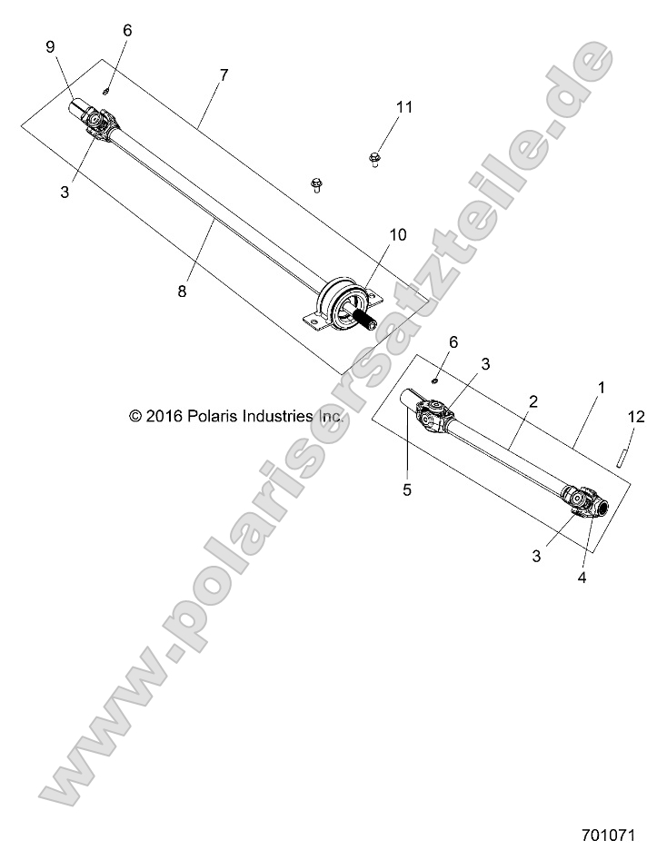 Drive Train, Front Prop Shaft Drive Train, Front Prop Shaft
