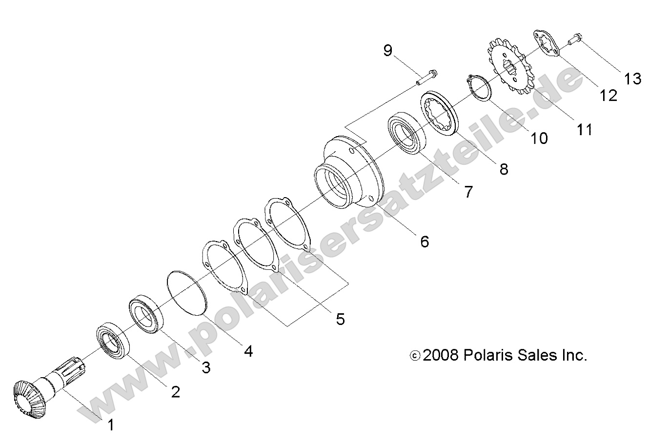 DRIVE TRAIN, GEAR SHAFT OUTPUT