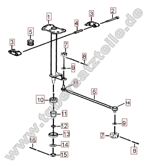 Lenksäule - Spurstange