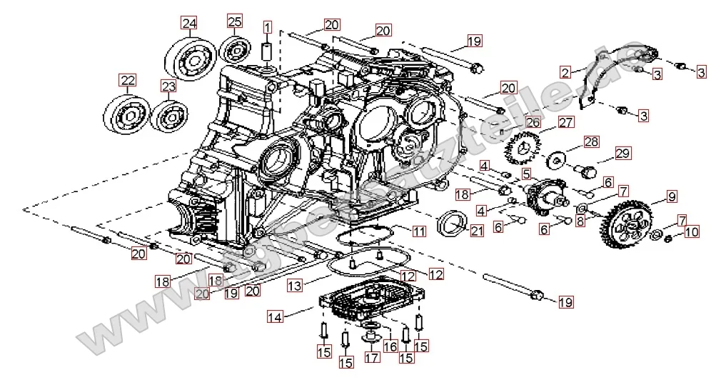 Motorgehäuse rechts Motorgehäuse rechts