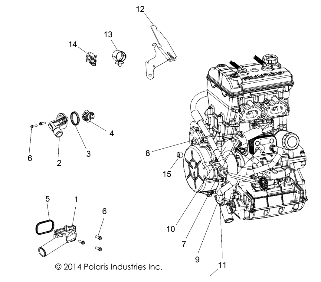 ENGINE, COOLING, THERMOSTAT and BYPASS ENGINE, COOLING, THERMOSTAT and BYPASS