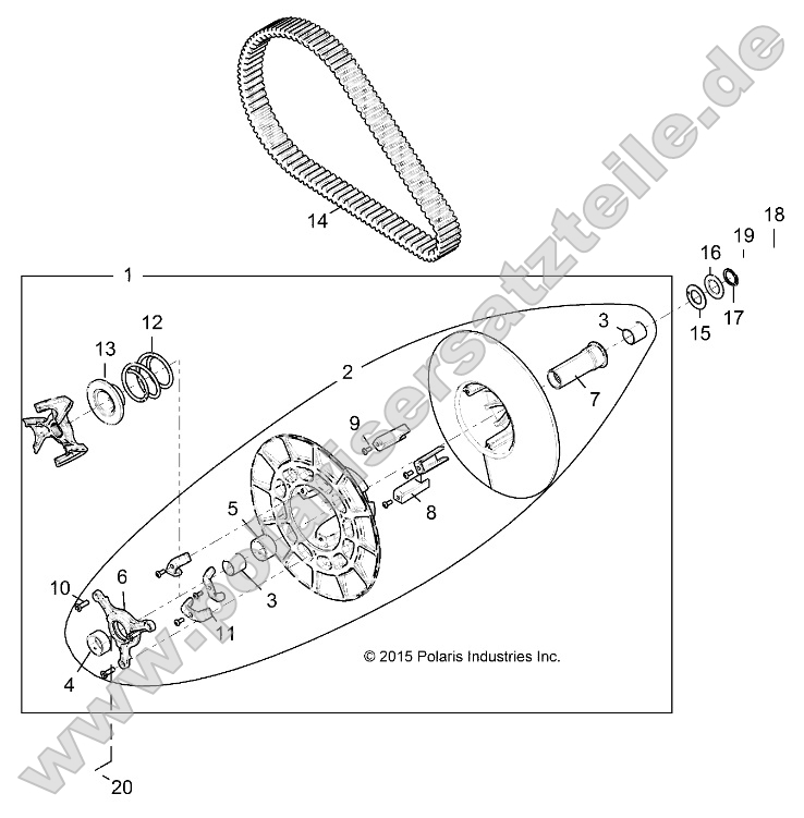 Drive Train, Secondary Clutch