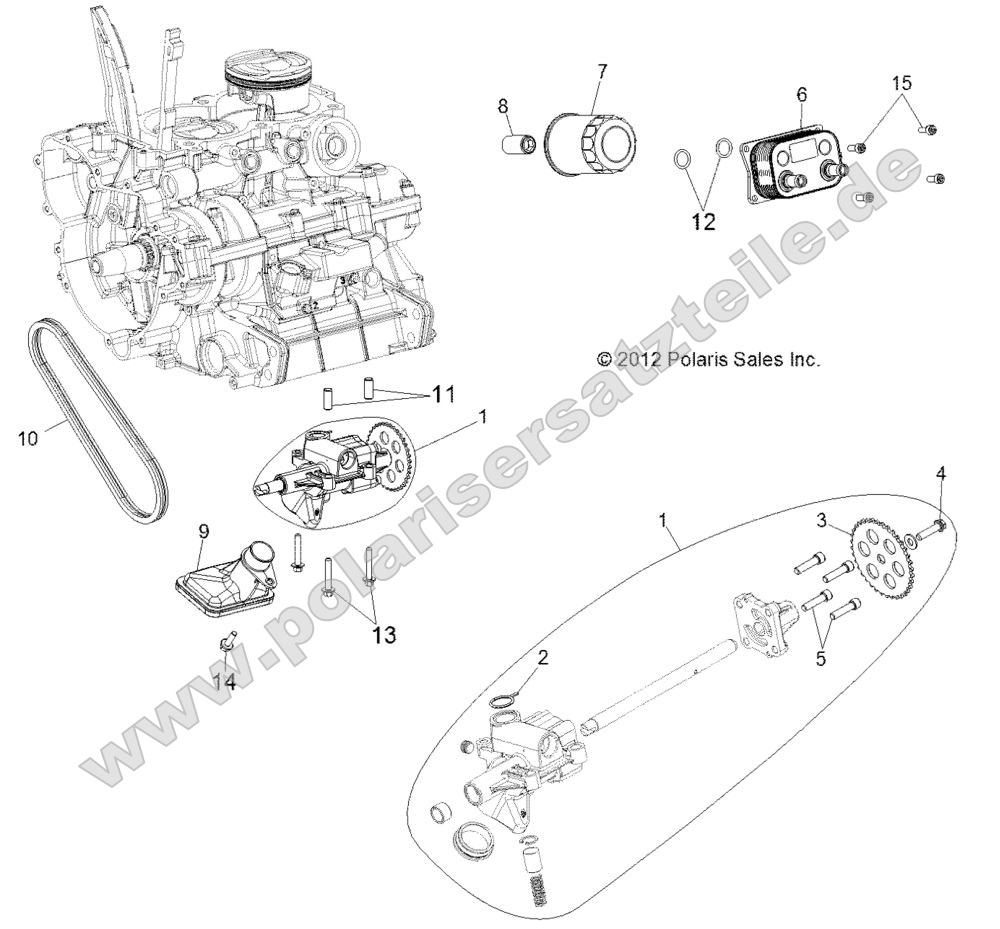 ENGINE, OIL PUMP and OIL COOLER