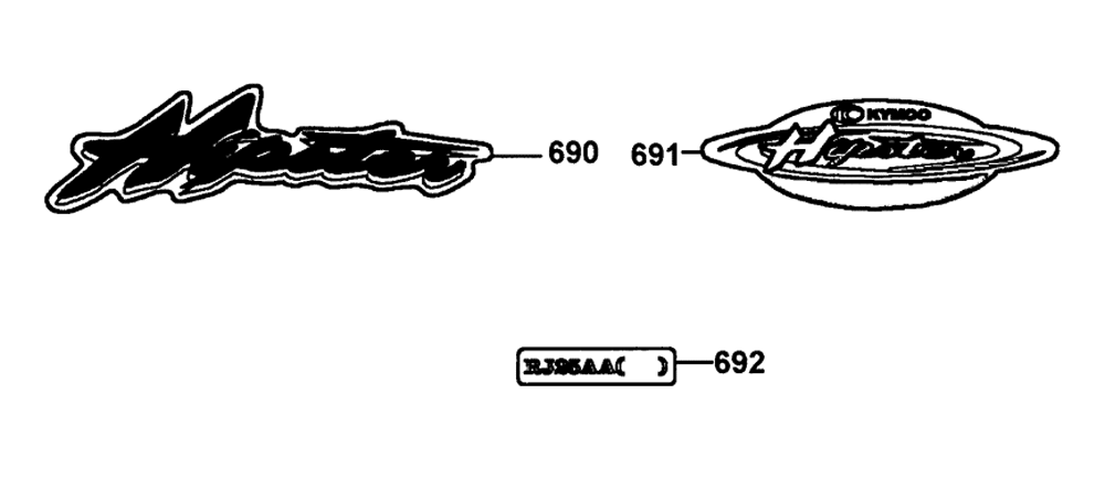 Emblems & Aufkleber ( Hipster 125 2V )