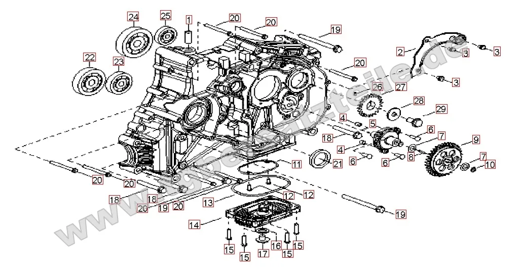 Motorgehäuse rechts