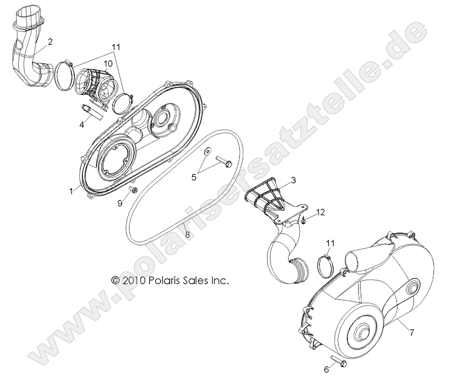 DRIVE TRAIN, CLUTCH COVER and DUCTING DRIVE TRAIN, CLUTCH COVER and DUCTING